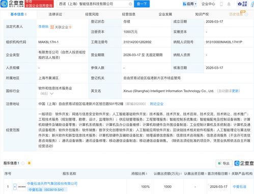 中曼石油跨界布局AI 成立智能信息科技公司，聚焦上海信息安全軟件開(kāi)發(fā)
